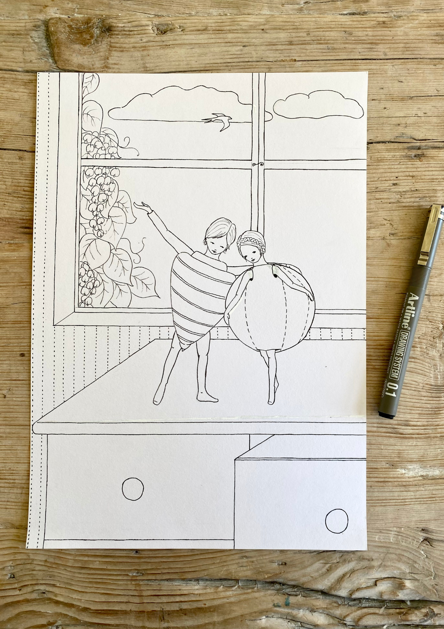 Hans Christian Andersen Fairy Tale Colouring Book with Audio, Danish Design