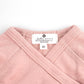 Merino Wool Baby Wrap Bodysuit, Long Sleeve, Misty Rose
