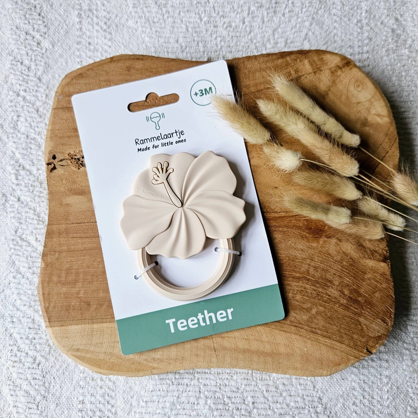 Hibiscus Silicone Teether - Beige