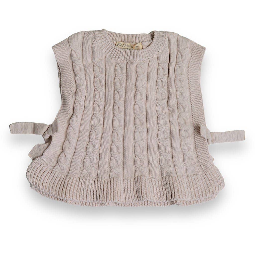 Olivia Vest, Beige, 100% Organic Cotton