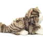 Cat lying grey 20 cm - plush toy - stuffed toy