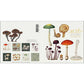 Flora Danica Mushrooms, Square Card Folder, 8 Double Cards & Envelopes, 15×15 cm, Gold Print