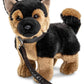 German Shepherd Puppy, with Leash, Lifelike Plush Toy