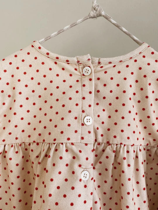 Girls Dress, Ines, Red Dot