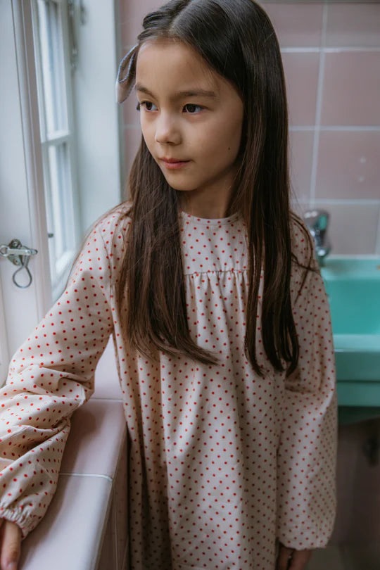 Girls Dress, Ines, Red Dot