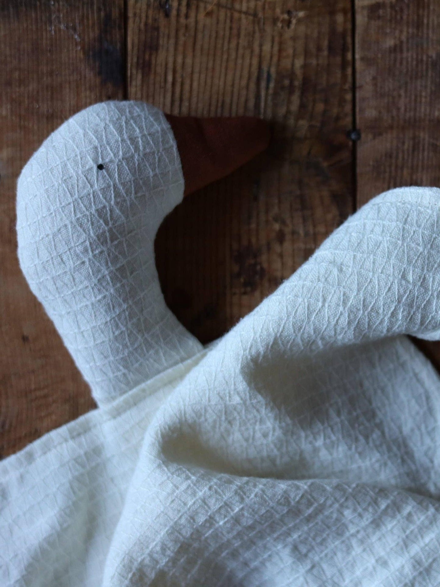 Goose Lovey Comforter – Linen & Kapok Toy | Newborn Nursery Essential & Gift New Moms
