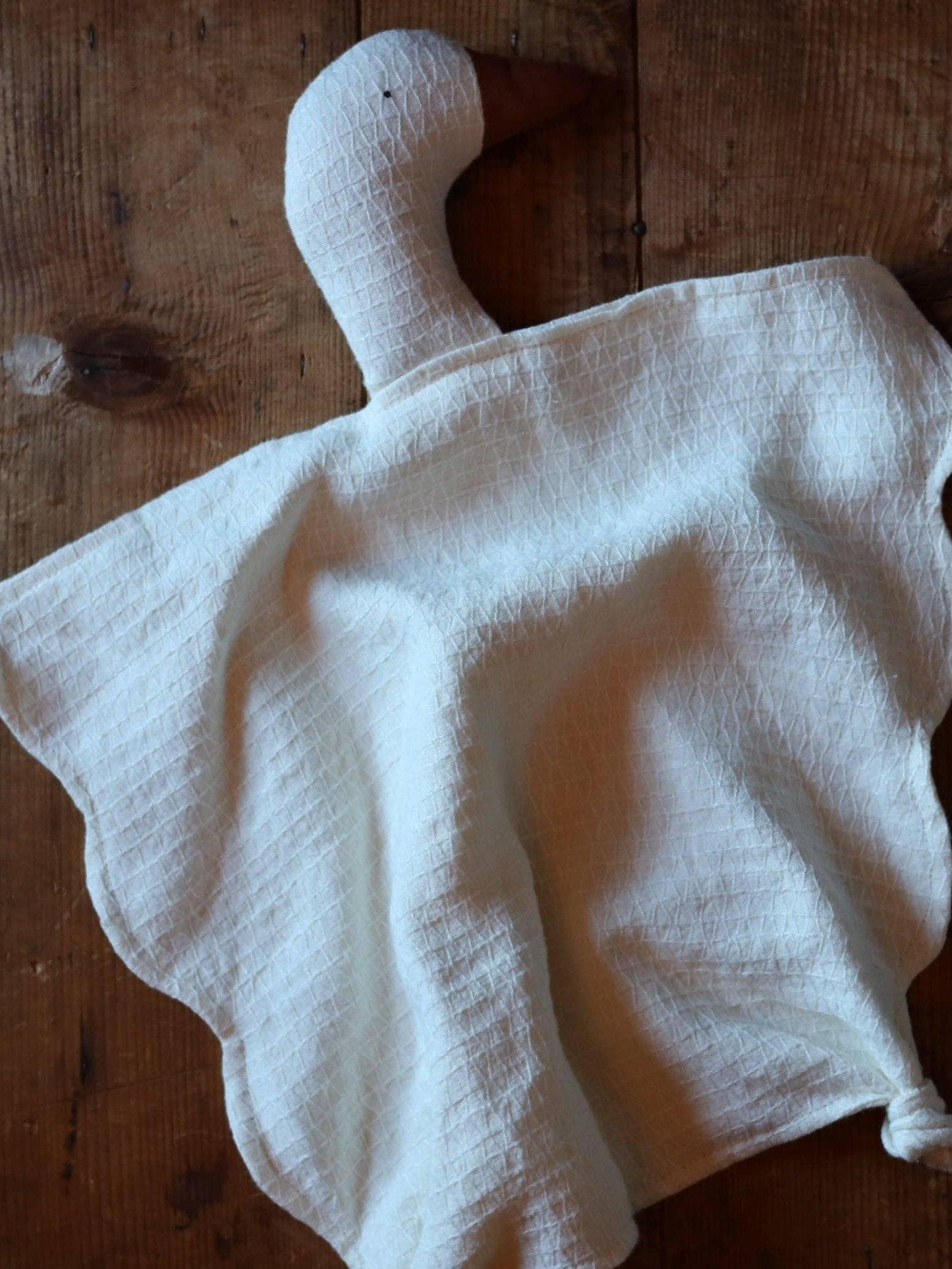 Goose Lovey Comforter – Linen & Kapok Toy | Newborn Nursery Essential & Gift New Moms