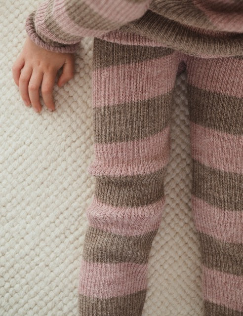 As We Grow, Grandpa Pants,Pink Stripe, 100% Alpaca Wool