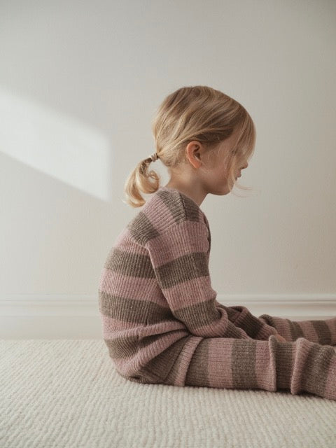 Grandpa Sweater, Pink Stripe,