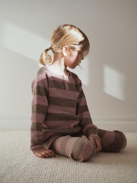 Grandpa Sweater, Pink Stripe,
