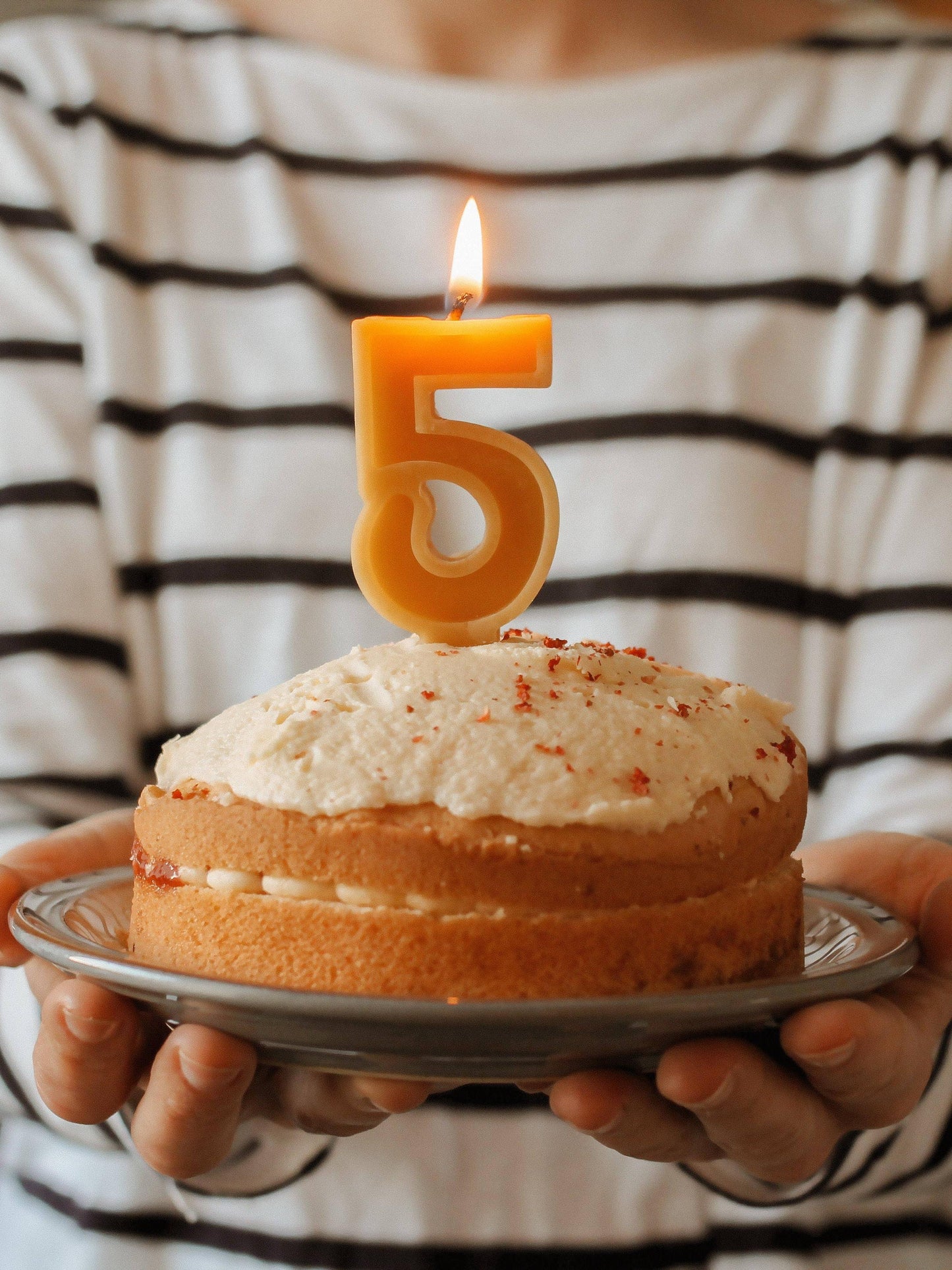 Beeswax Number Candles, 0–6, Pure Beeswax with Cotton Wick