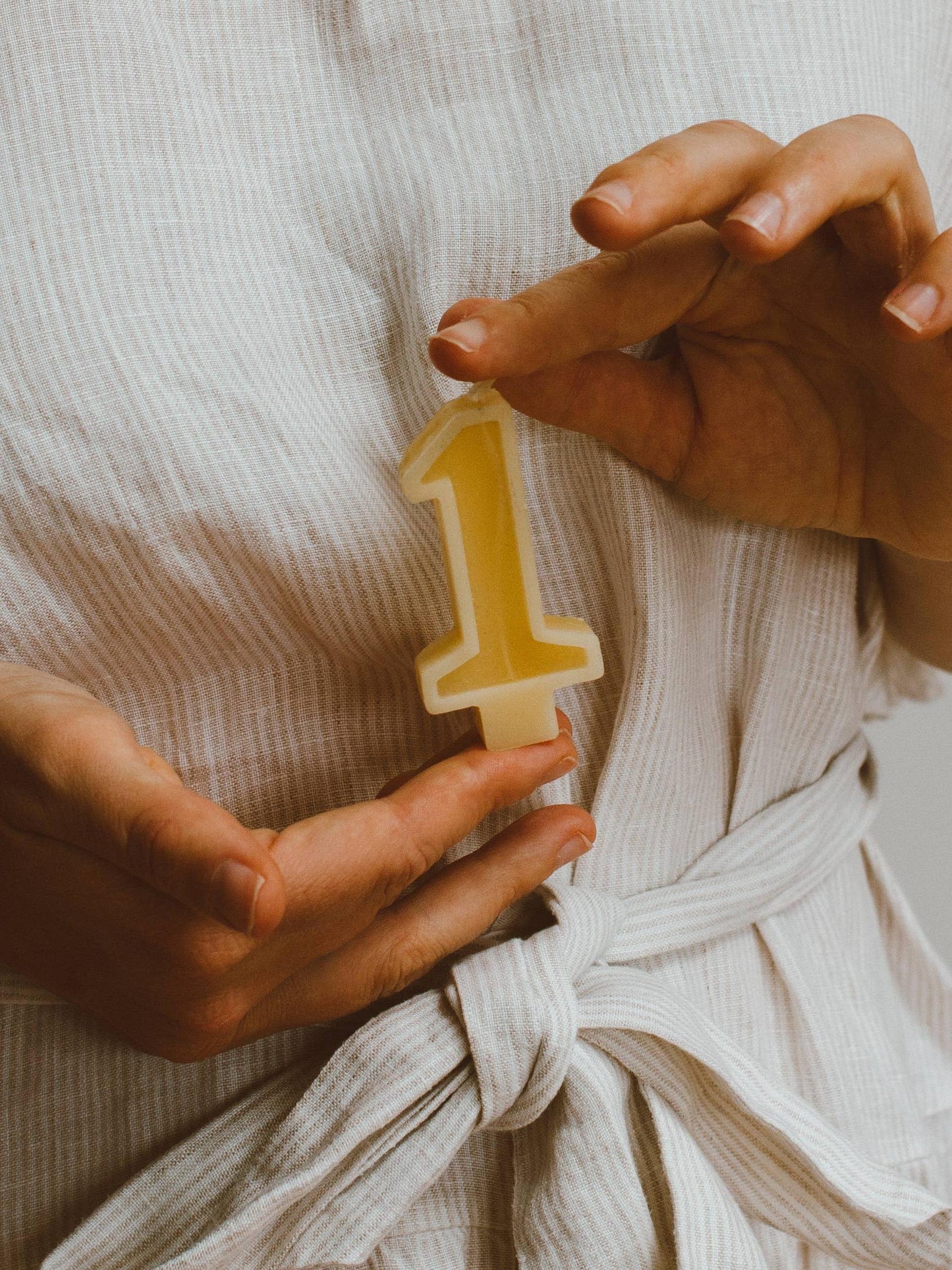 Beeswax Number Candles, 0–6, Pure Beeswax with Cotton Wick