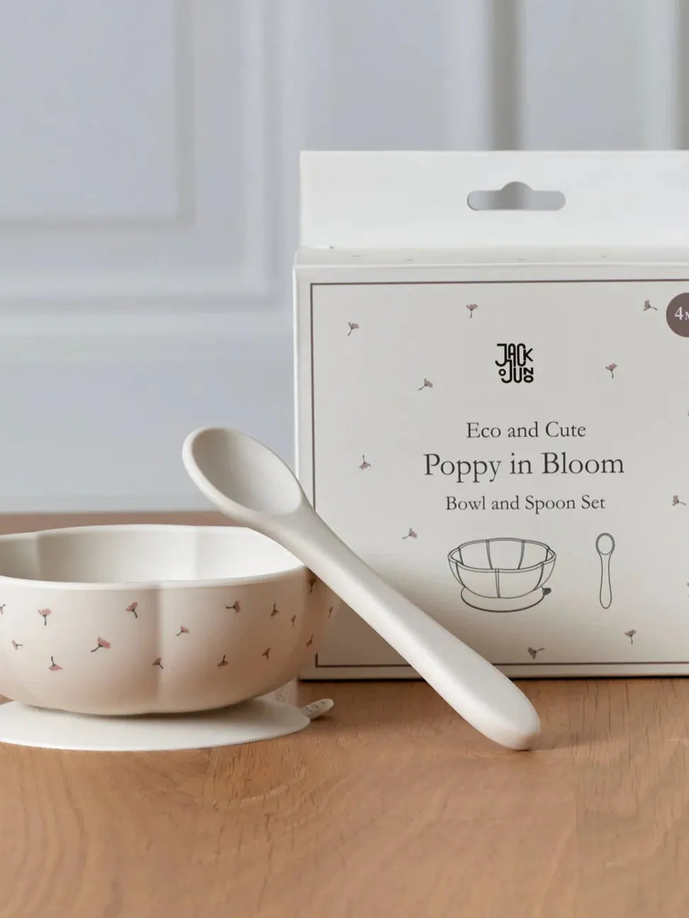 Jack o Juno, Poppy in Bloom Bowl & Spoon Set