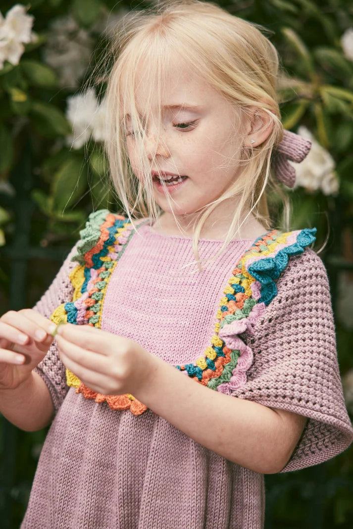 Misha & Puff, Crochet Joya Dress, Plum Petal