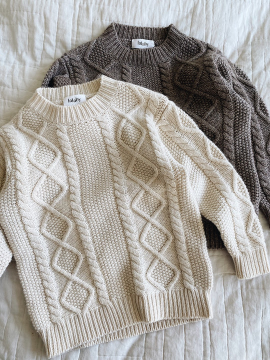 Sweater, Aran, Natural