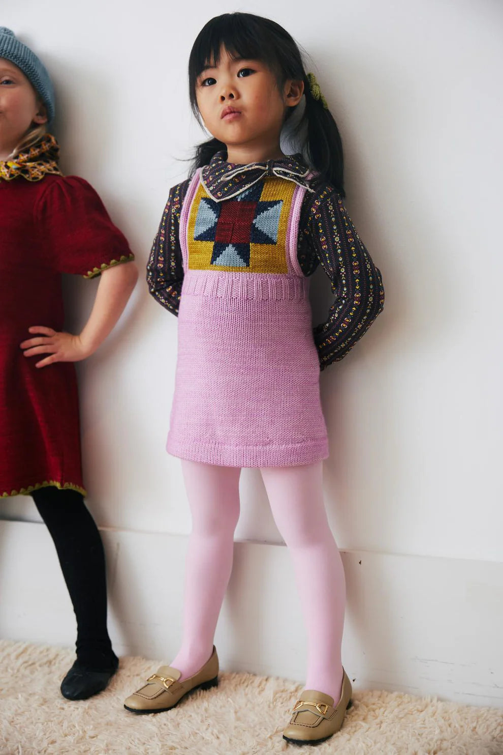 Misha & Puff, Girls Dress, Pinafore, Quilt, Pink Lilac