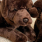 Labrador Plush, Lying with Harness, Brown, 60 cm