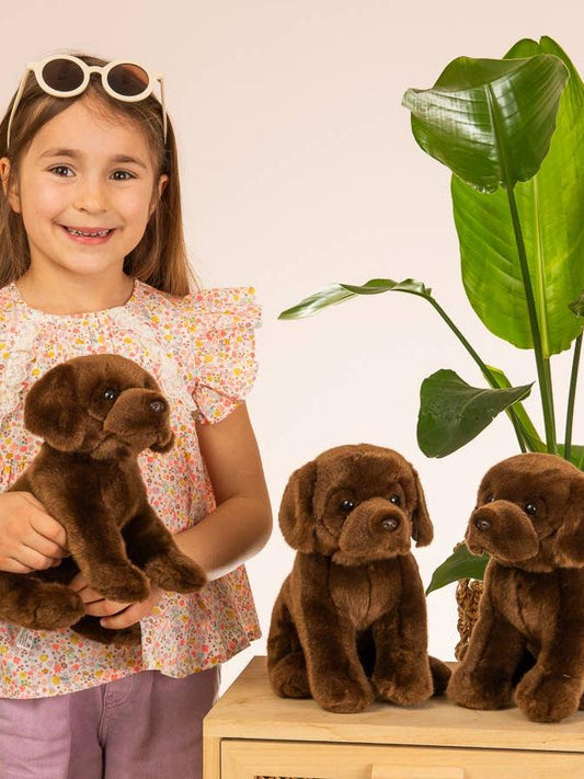 Labrador, Sitting Dark Brown, 25 cm