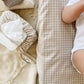 Wet Wipe Cover, Beige Gingham, Organic