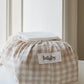 Wet Wipe Cover, Beige Gingham, Organic
