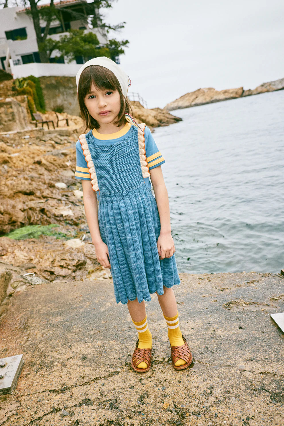 Louisa Pinafore Dress, Blueslate