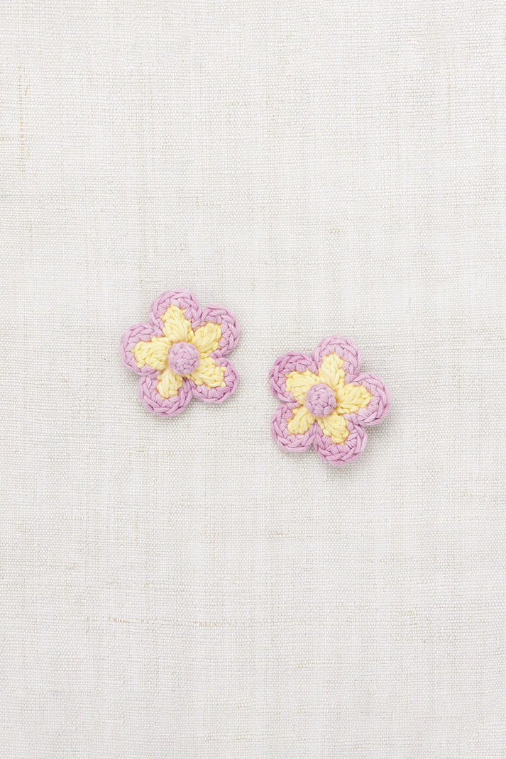 Medium Flower Clip Set, Vintage Yellow