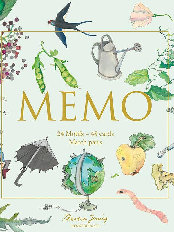 Memory Game, Joys of the Garden, 24 Pairs, Illustrated by Theresa Jessing