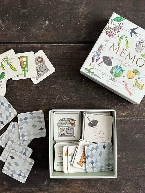 Memory Game, Joys of the Garden, 24 Pairs, Illustrated by Theresa Jessing