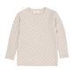 Merino Classic Pointelle Blouse, Pale Cream Melange