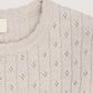 Merino Classic Pointelle Blouse, Natural Melange