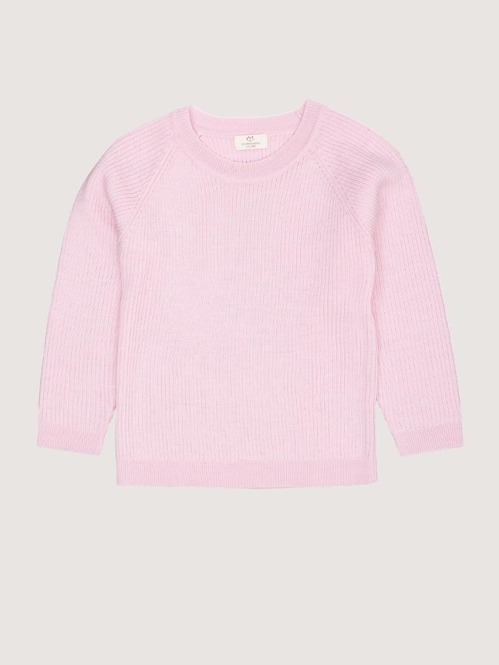 Merino Classic Pointelle Rib Blouse, Bubblegum