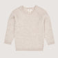Merino Classic Pointelle Rib Blouse, Pale Cream Melange