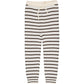 Merino Classic Rib Leggings, Cream / Brown / Dusty Blue