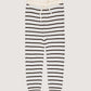 Merino Classic Pointelle Rib Blouse, Cream / Brown / Dusty Blue