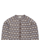 Merino Heart Cardigan, Natural Melange / Dusty Blue