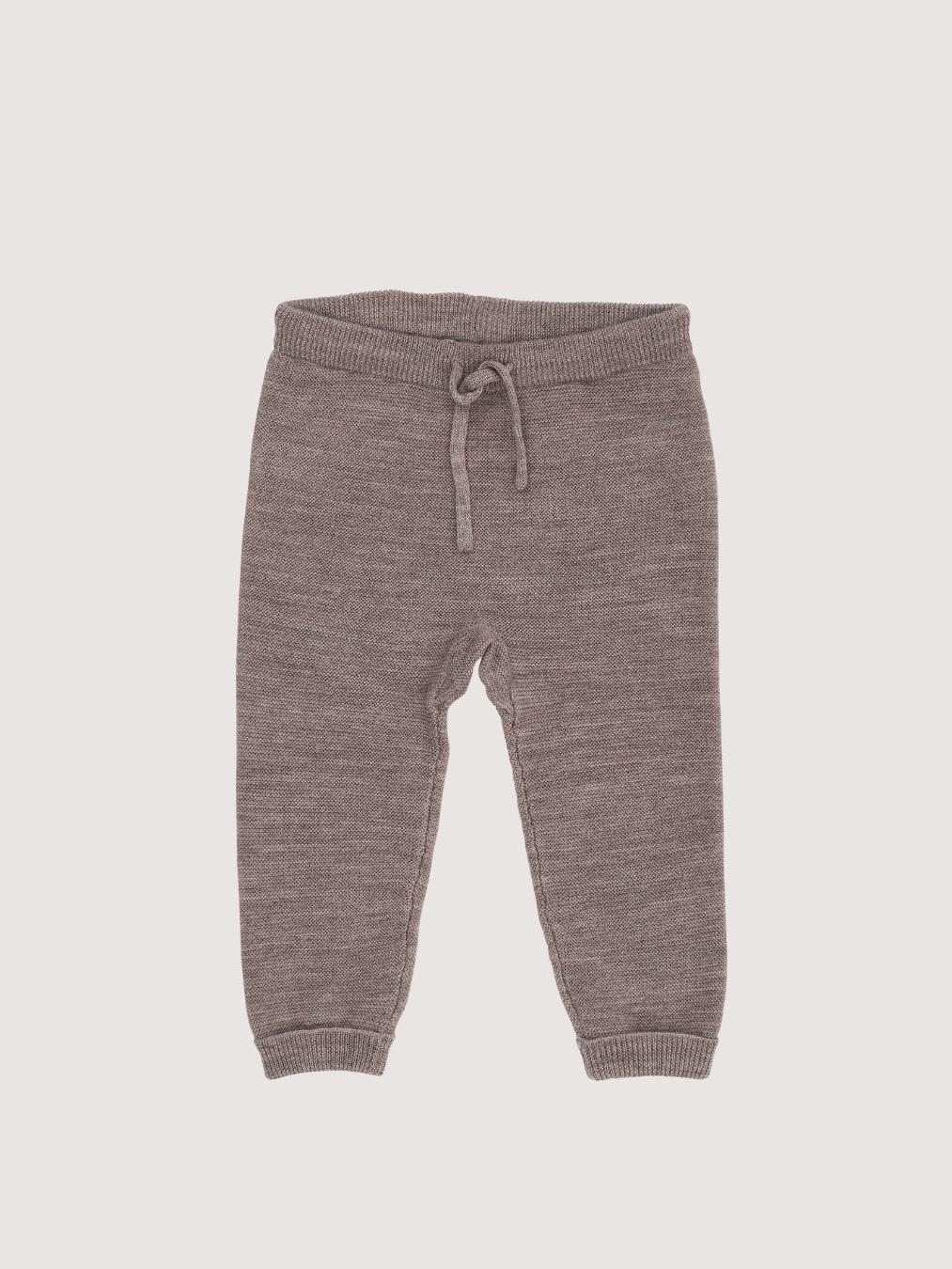 Merino Leggings, Garter Stitch, Natural Melange
