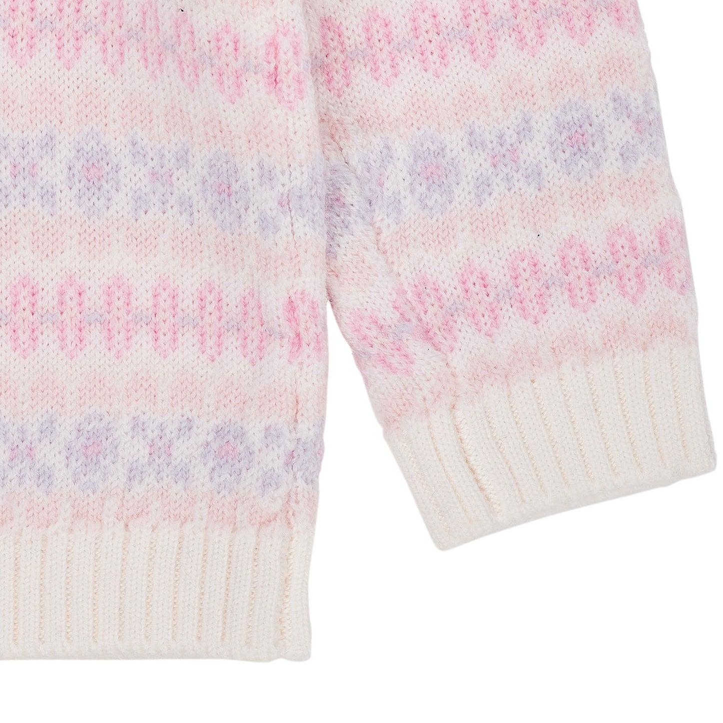 Merino Pattern Cardigan, Lavender combi