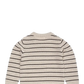 Merino Pattern Sweater, Pale Cream Melange & Brown