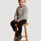 Merino Pattern Sweater, Pale Cream Melange & Brown