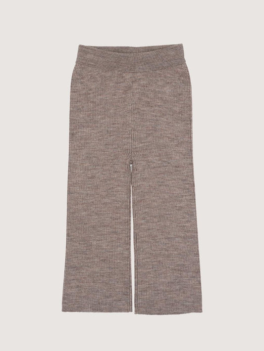 Merino Wide Rib Pants, Natural Melange