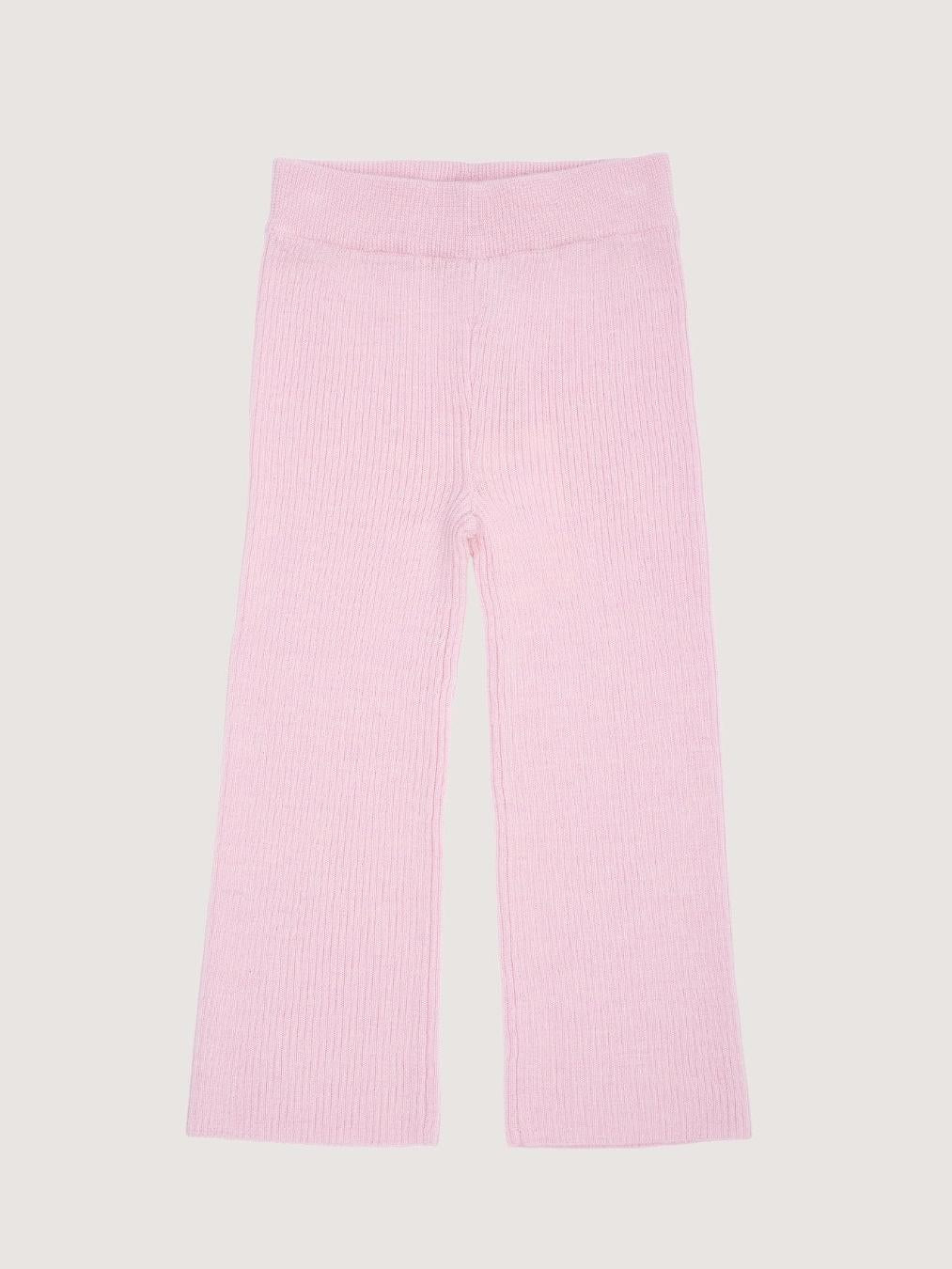 Merino Wide Rib Pants, Bubblegum
