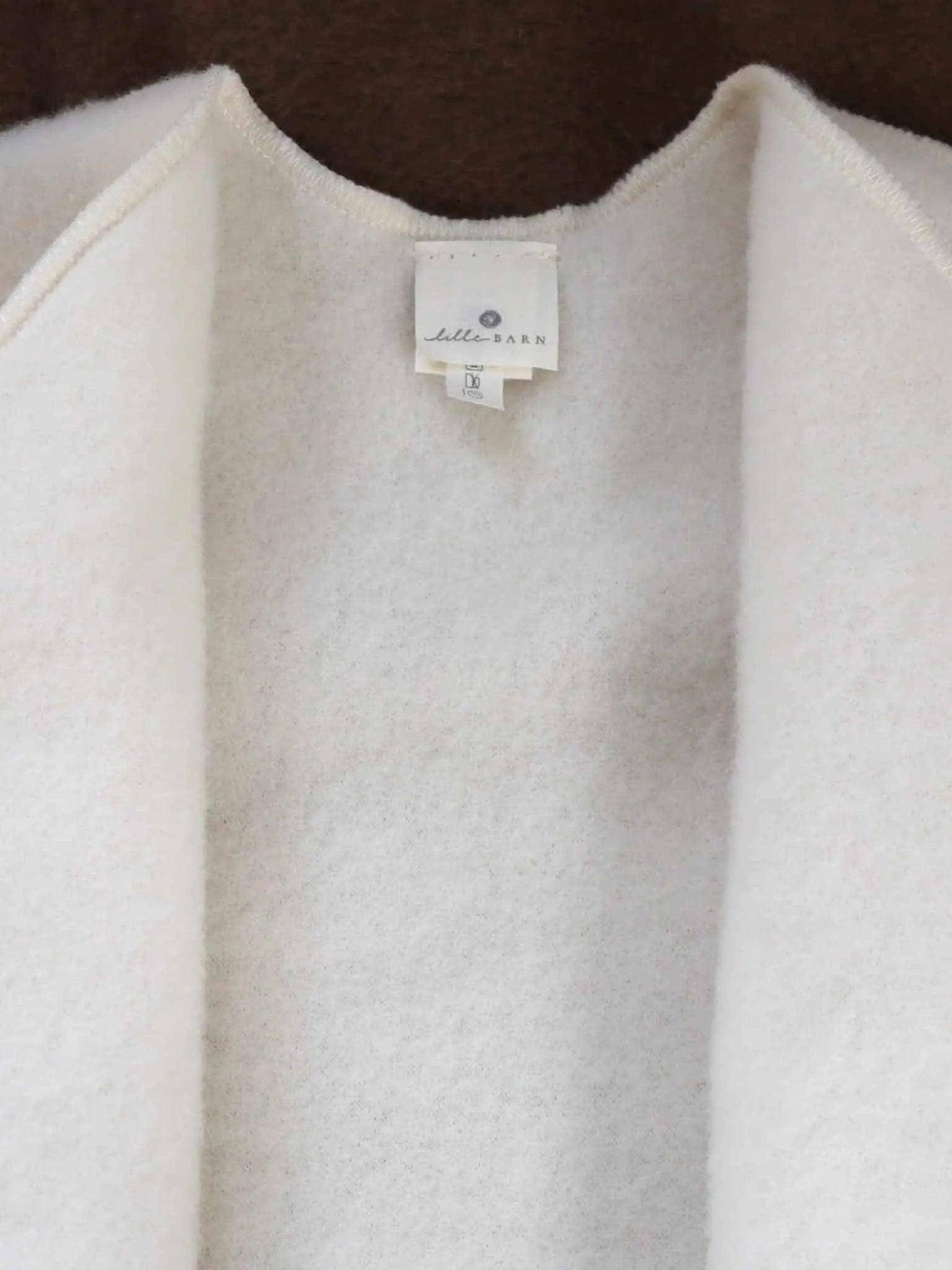 Merino Wool Fleece Newborn Jacket, Natural