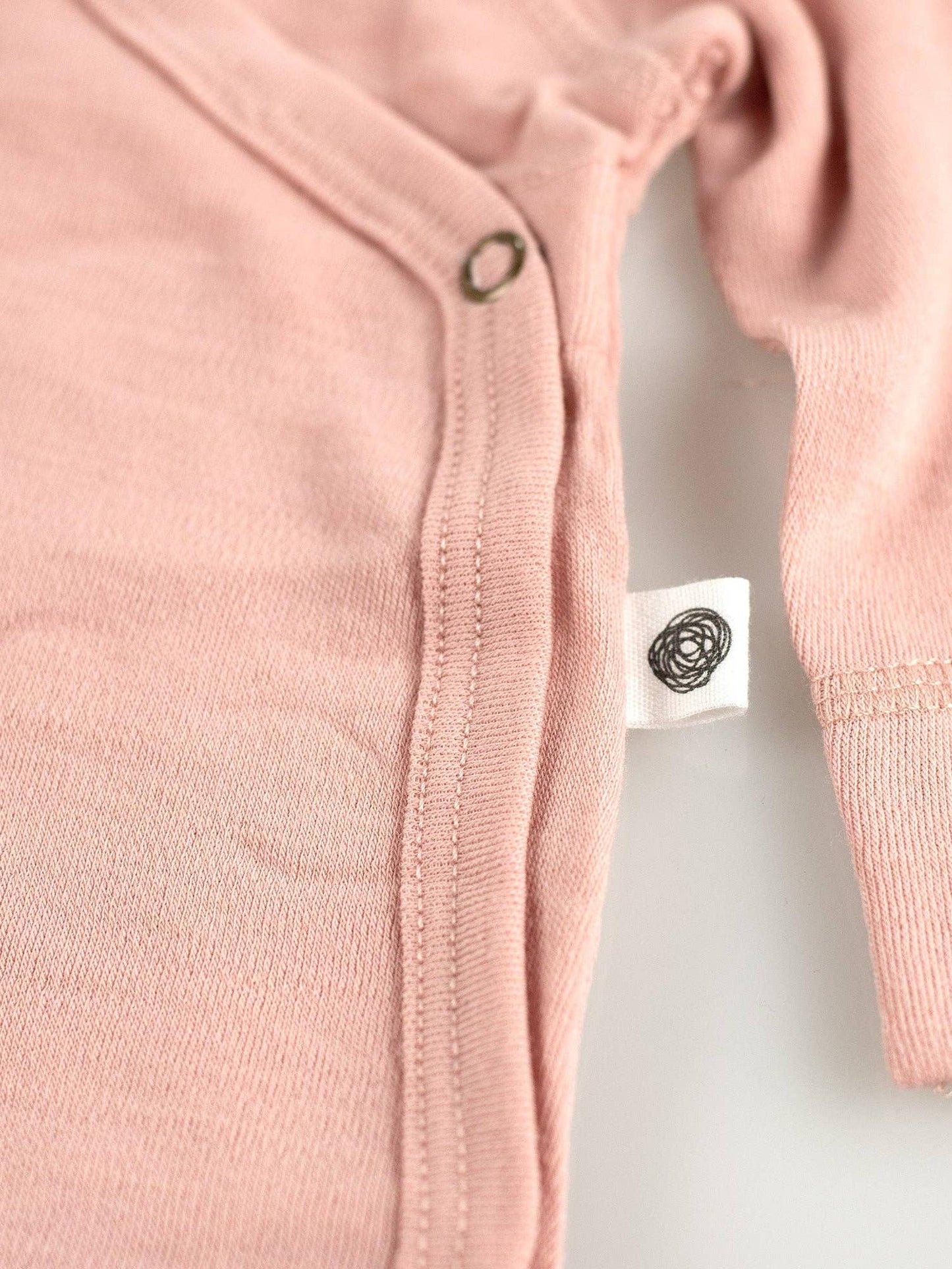 Merino Wool Wrap Bodysuit, , Misty Rose