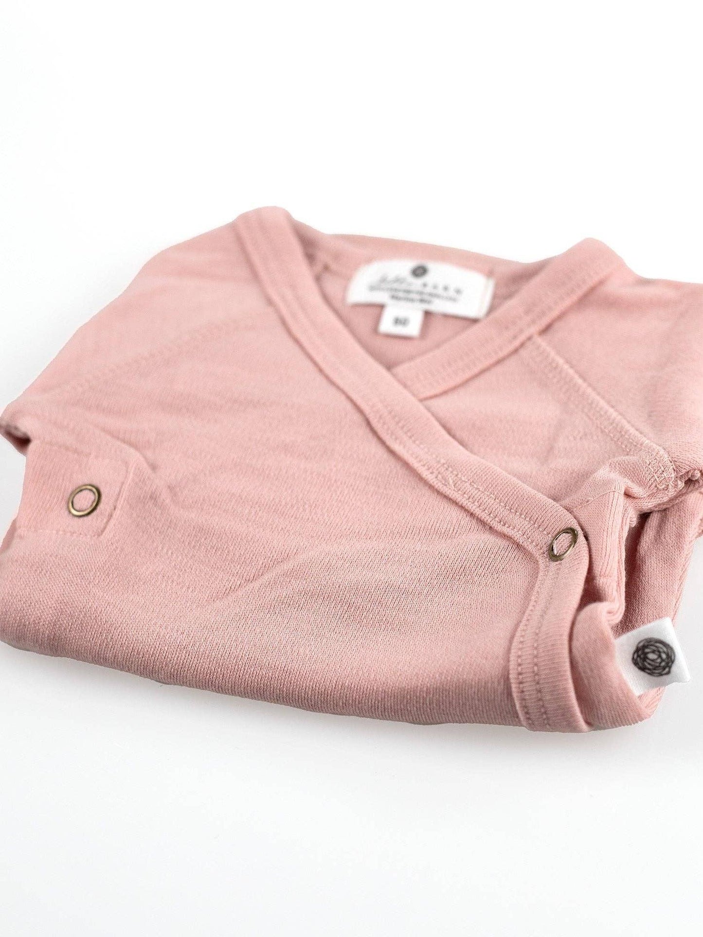 Merino Wool Wrap Bodysuit, , Misty Rose