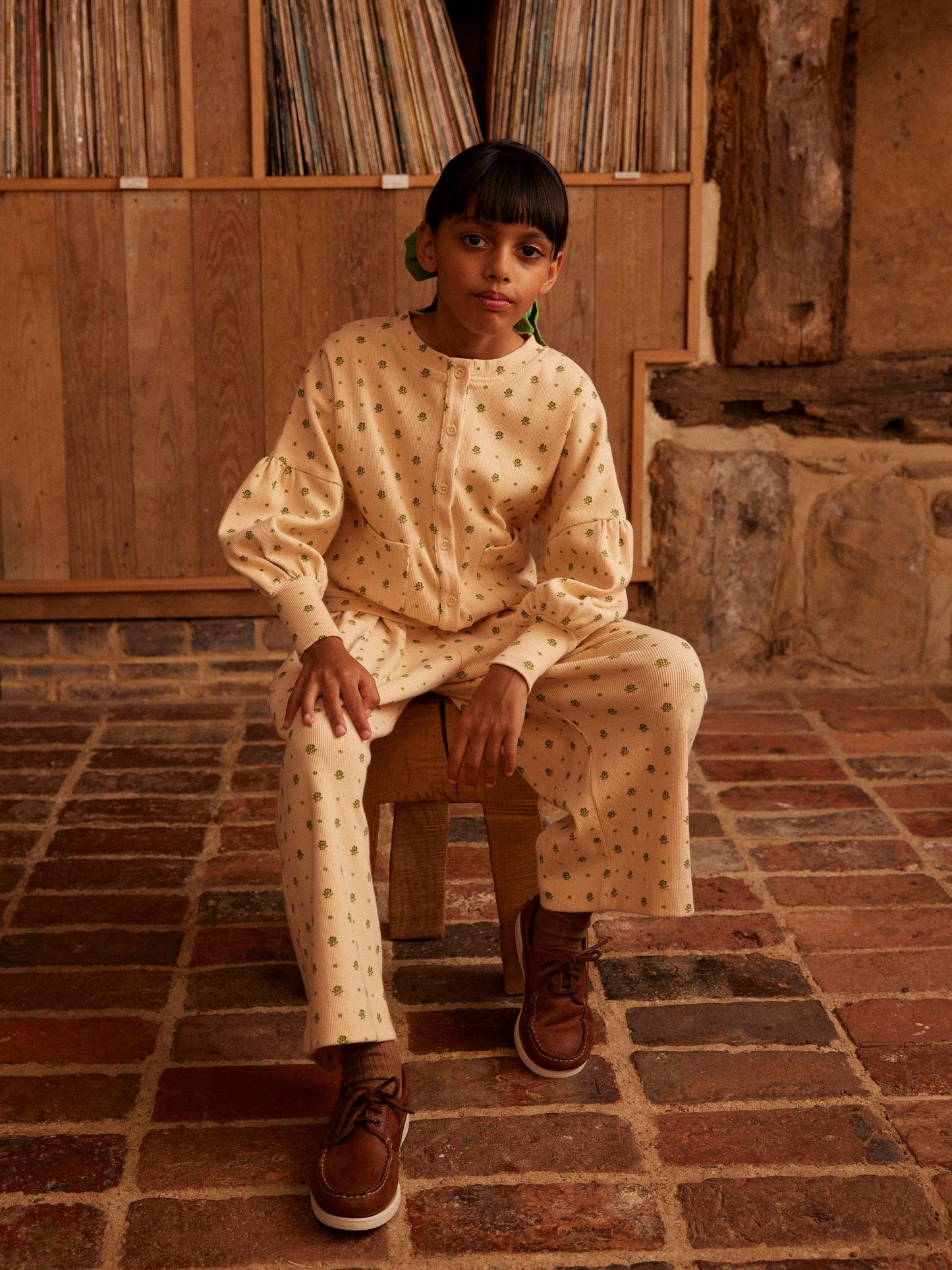 Mila Jersey Trousers, Meadow Calico