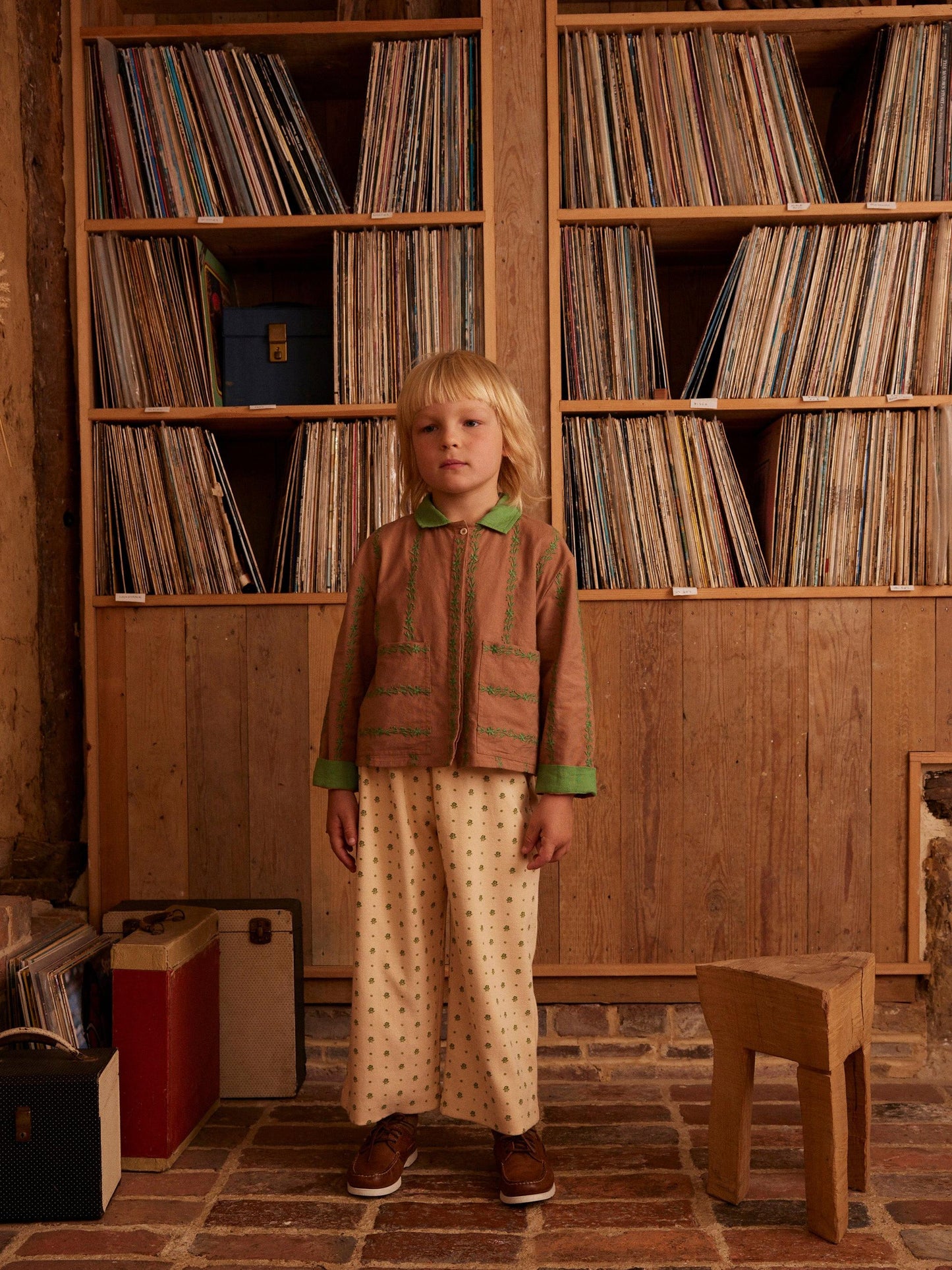 Mila Jersey Trousers, Meadow Calico