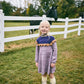 Misha & Puff, Girls Dress, Scallop Yoke Tunic Dress, Periwinkle, 100% Merino Wool