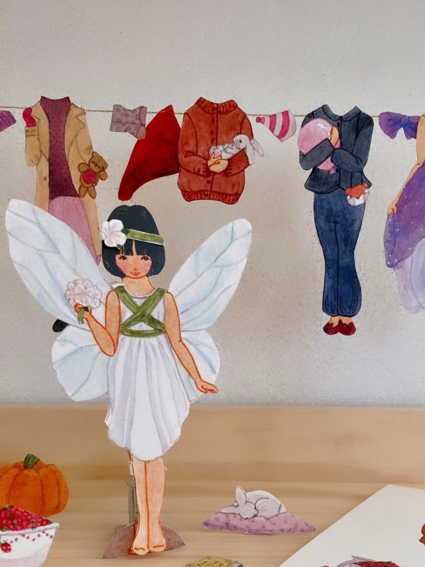 Mona Paper Doll Cut-Out Card