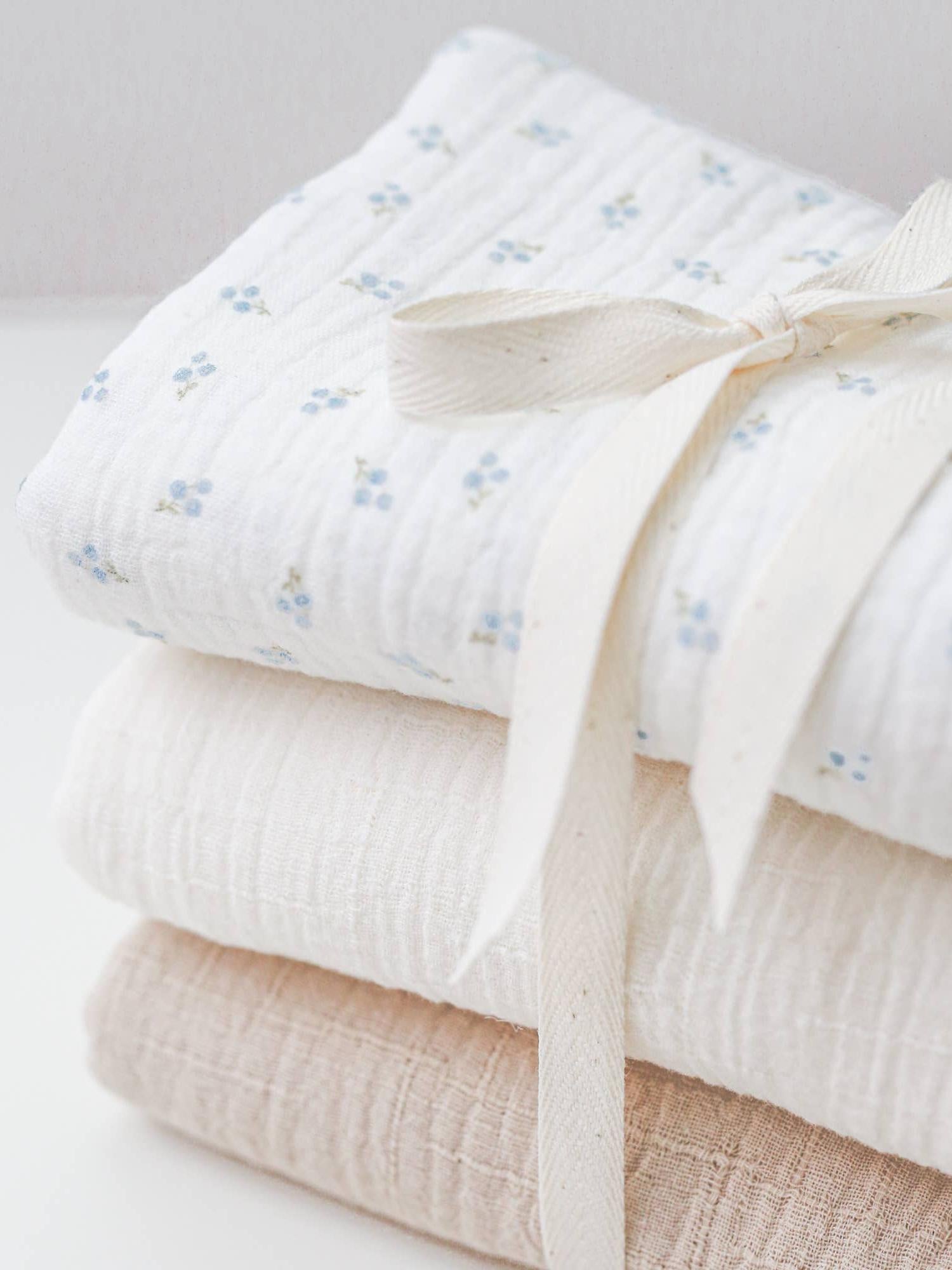 Muslin Burp Cloth Set, 3 Pack, Neutral