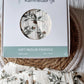 Muslin Swaddle, Beige with floral print, 130x110cm